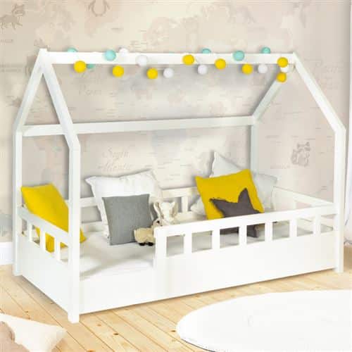 Lit cabane Neree 80x160 cm - Bois de pin
