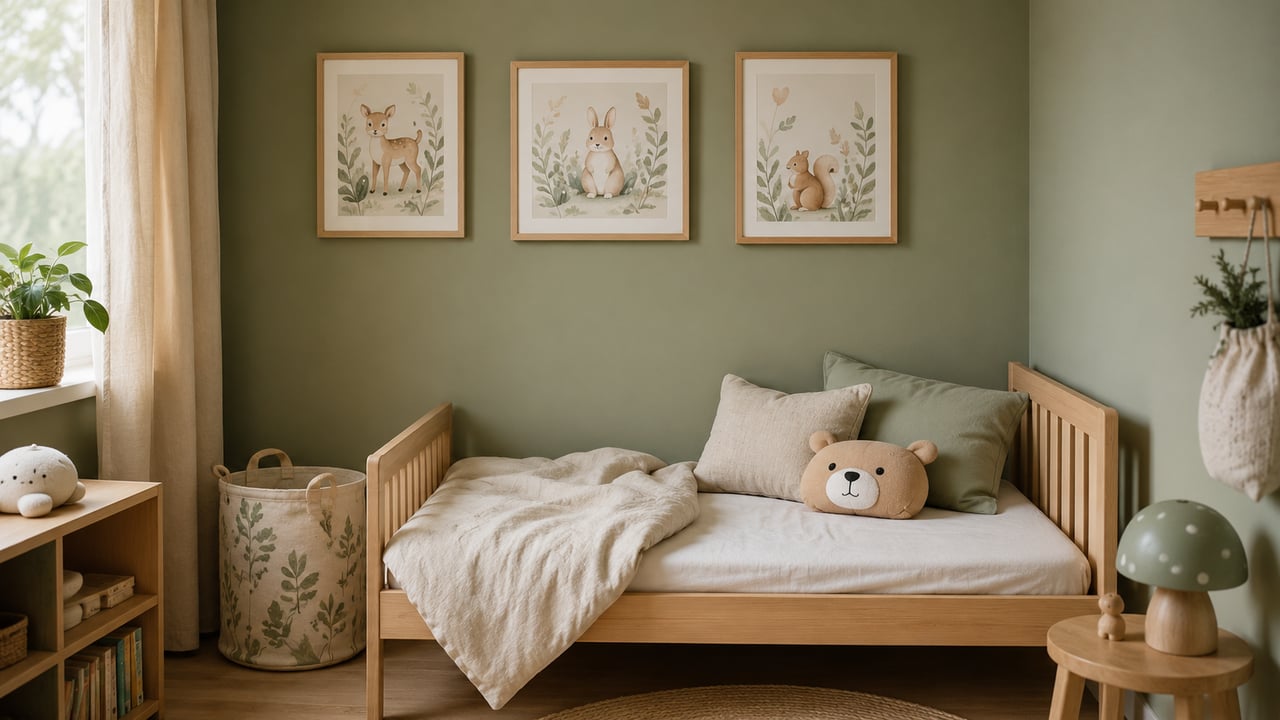Chambre d'enfant : créer un univers doux et stimulant au mur